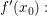 $ f'(x_0): $ $ f'(x_0): $