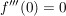 $ f'''(0)=0 $ $ f'''(0)=0 $